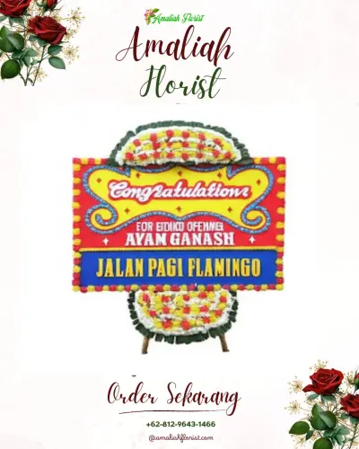 Bunga Papan Congratulation di Larikan